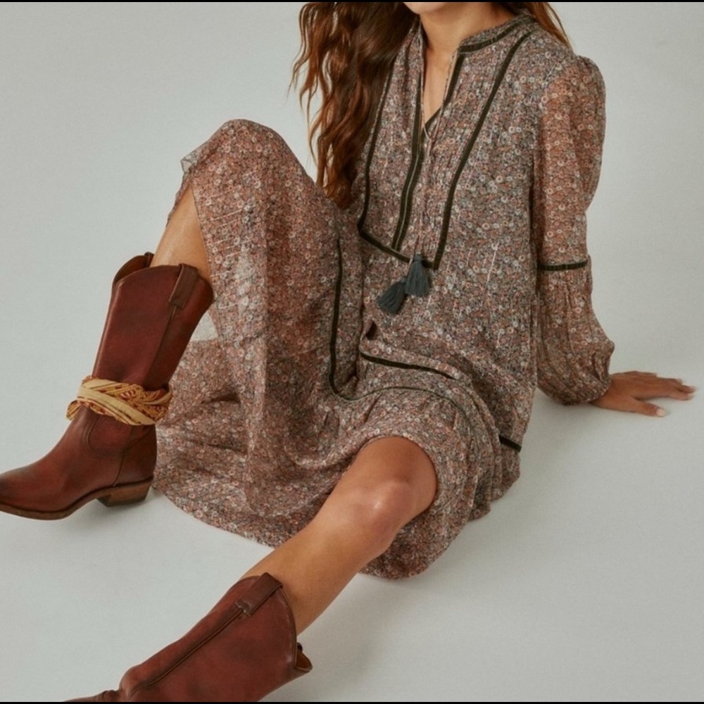 Lucky Brand Bohemian Tiered Maxi Dress